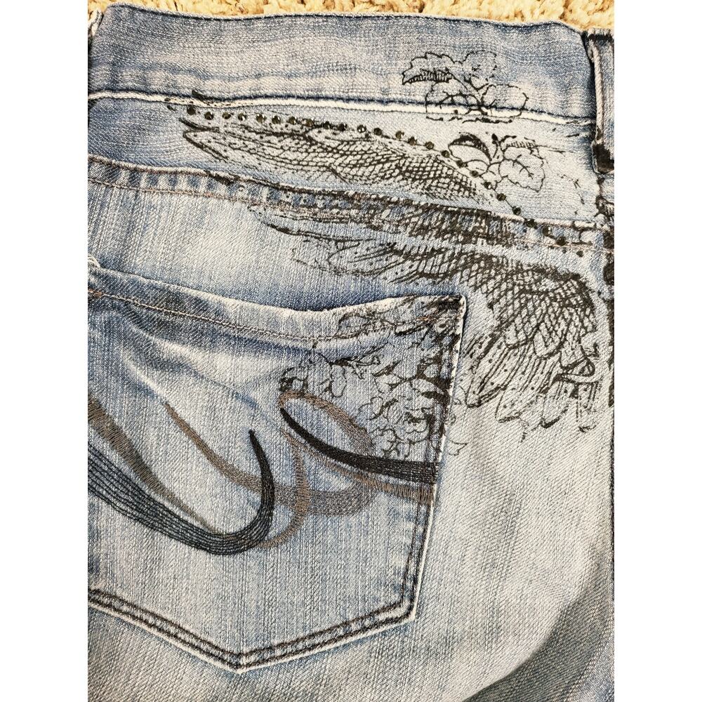 Vintage Express Jeans Eva Boot Cut Sz 10R Embellished Rhinestones Y2K Western - Picture 9 of 11